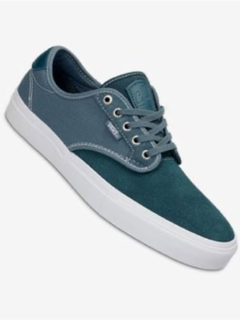 Vans Men’s Slip-On Low-Top Sneakers in Navy and Teal Green